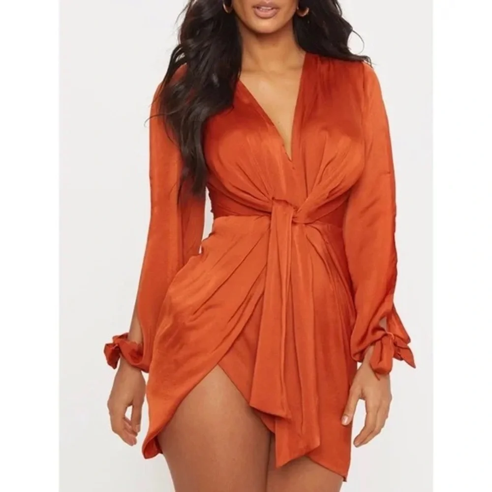 PrettyLittleThing Rustic Mini Dress - Picture 1 of 7